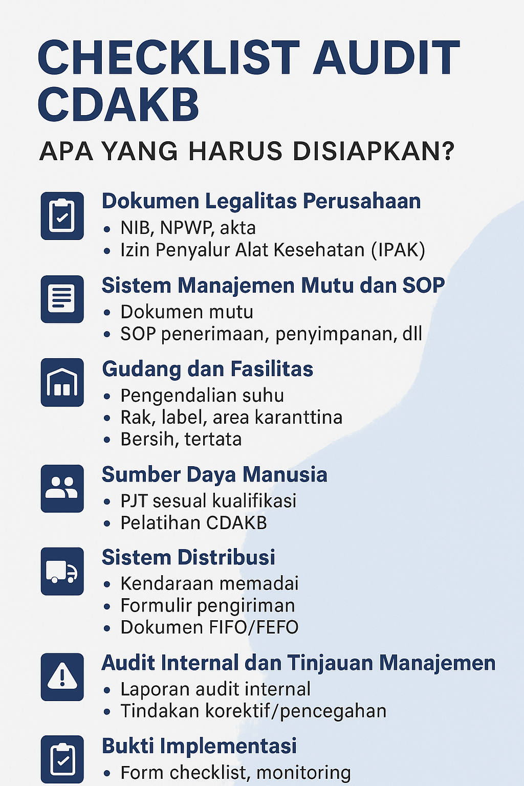 Read more about the article Checklist Lengkap Audit CDAKB: Apa yang Harus Disiapkan?