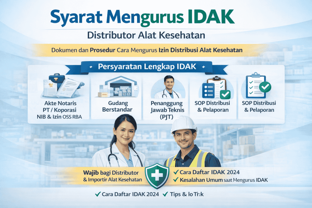 Syarat Lengkap Mengurus IDAK Distributor Alat Kesehatan